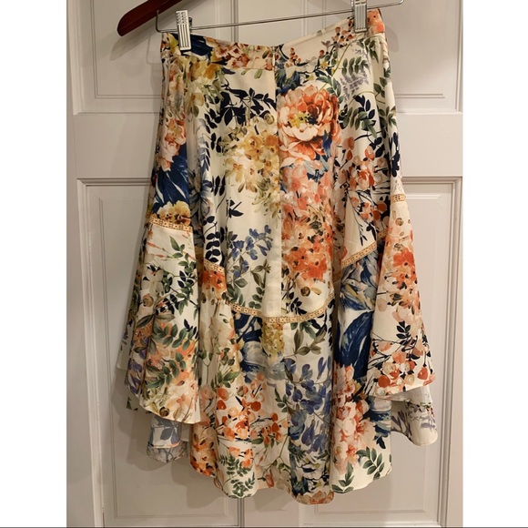 ANTHROPOLOGIE - floral midi skirt - Picture 2 of 5